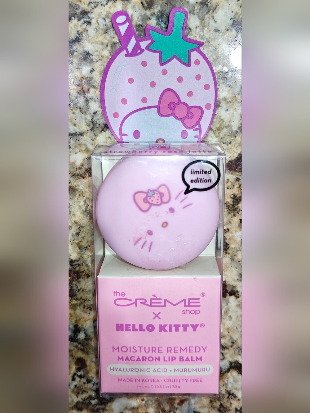 The Crème Shop x Hello Kitty Pink Macaron Lip Balm - Limited Edition